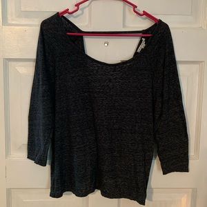 American Eagle Medium 3/4 sleeve Grey Blouse